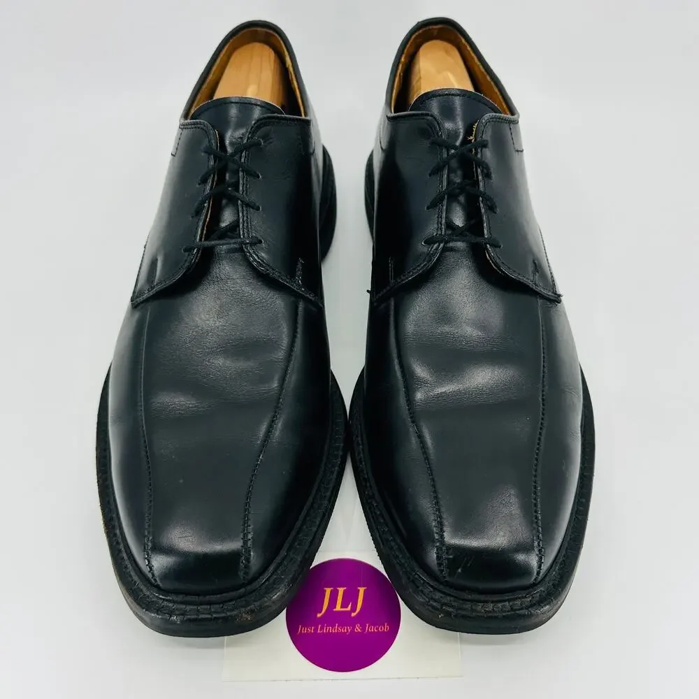 Allen Edmonds Men's Warren Black Leather Bicycle Toe Oxford Shoes Size 9.5 C